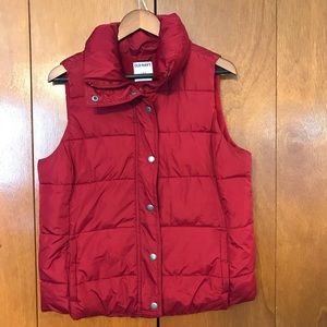 Old Navy Red Puffer Vest Size L